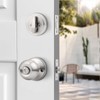Probrico 5 Pack -Brushed Nickel Entry Knob and Single Cylinder
