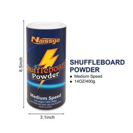 Naissgo Shuffleboard Sand Wax Shuffleboard Powder Set with Small Brush & Pan, 2 Cans(2×14 oz)