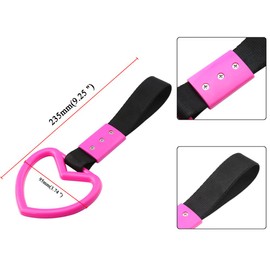 Car Hanging Leather Street Racer Old Car Rear Bumper Dress Up TOKYO GOODS MARKET (Heart Shape, Black/Pink)