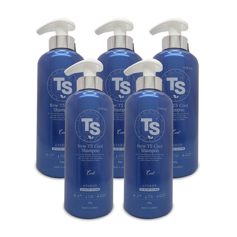 TS 쿨샴푸 500g 탈모완화 쿨링샴푸 5개 S1 TS Cool Shampoo