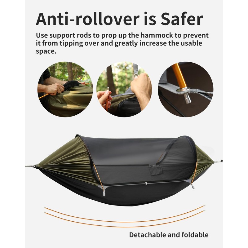 Travel Bird Camping Hammock Tent with Mosquito Net and Removable