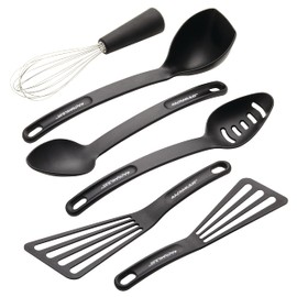 Rachael Ray Tools and Gadgets Kitchen/Cooking Utensil Set, 6 Piece, Black