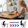 HAUTOCO Adjustable Acrylic Book Stand for Reading, 360° Rotating Base,