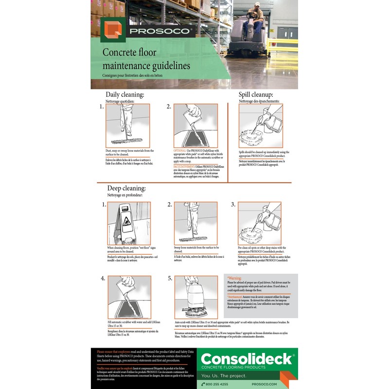 Prosoco LSKlean | Maintenance cleaner for lithium silicate hardened/densified concrete