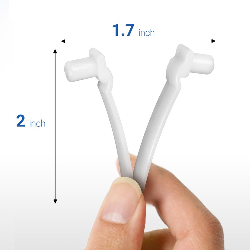 (21-Pack) AR-PRO Replacement Pool V-Clips - Pool Brush Plastic Clips/Pool