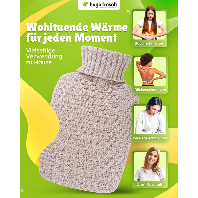 Hugo Frosch Plant Hot Water Bottle 1.8 L - Made