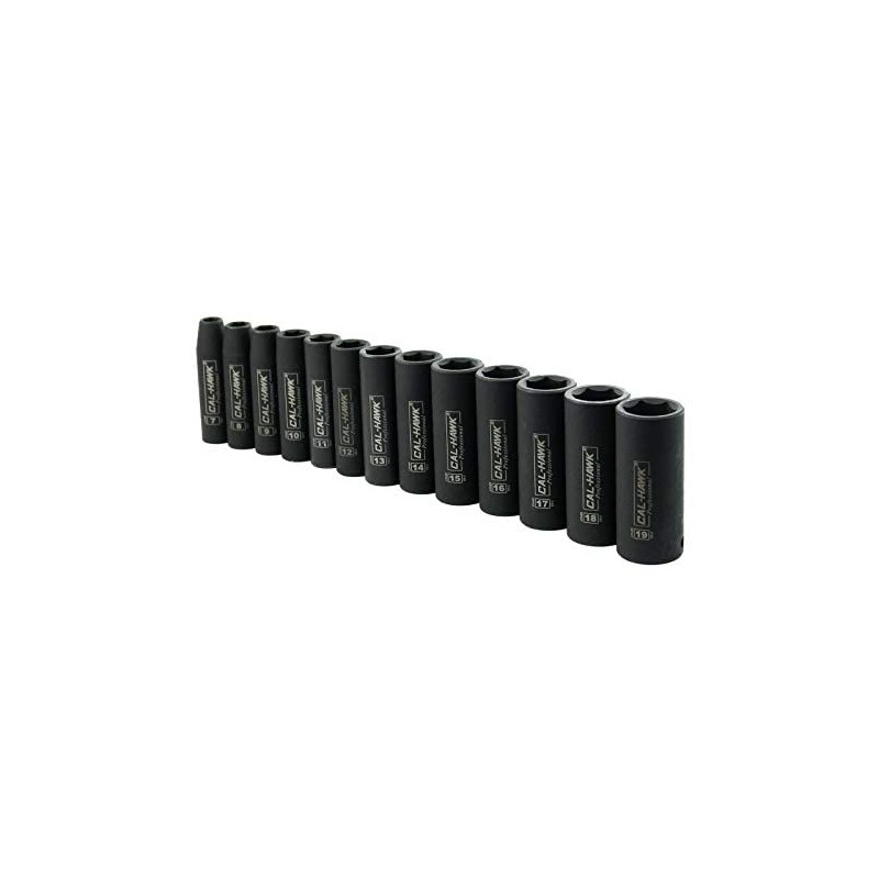 CAL-HAWK AISDCVB133M 3/8" Dr. 6 POINT Metric Deep Impact Socket