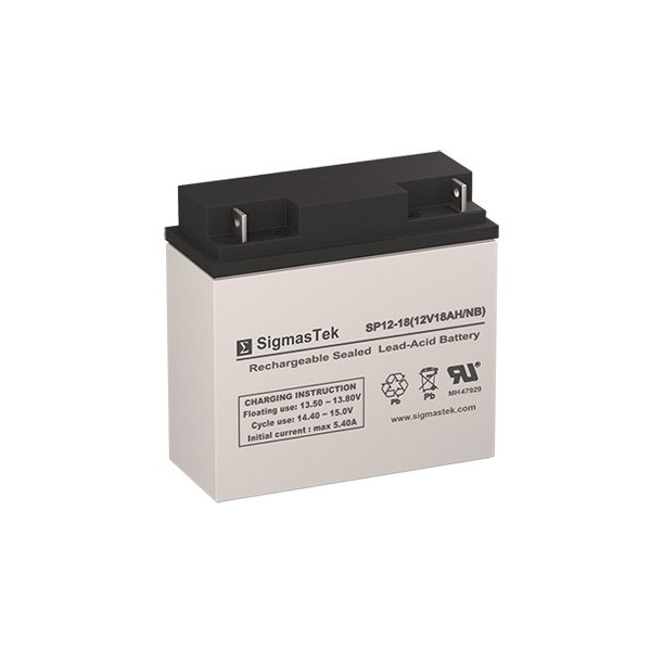12 Volt 18 AH Rechargeable Sealed Lead Acid Battery by SigmasTek (1 Pack)