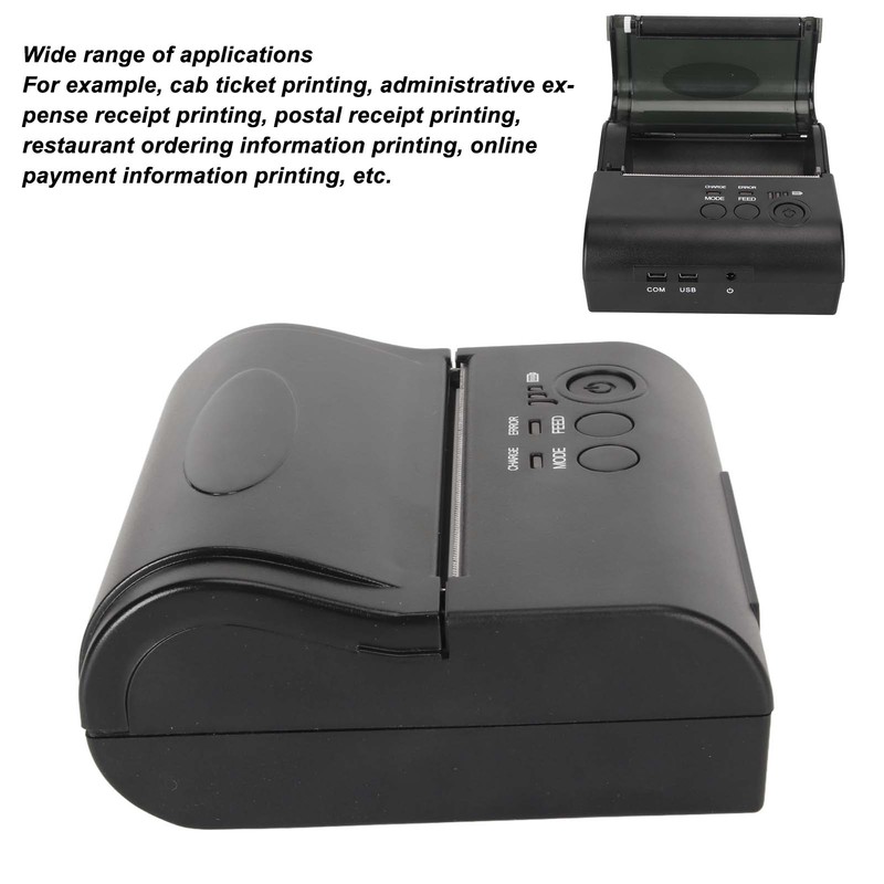 Thermal Printer Bluetooth 203 DPI Accuracy 90mm/s Print Speed Thermal