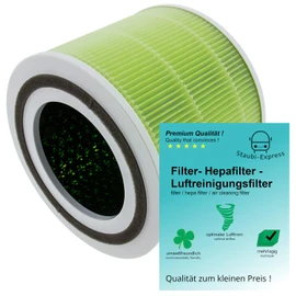 Staubi-Express 2 x Filters Compatible with Levoit Core 300 I Core 300S Core P350 I Core 300-RAC 3-Stage HEPA Filter Against Mould and Bacteria I HEPA Filter System