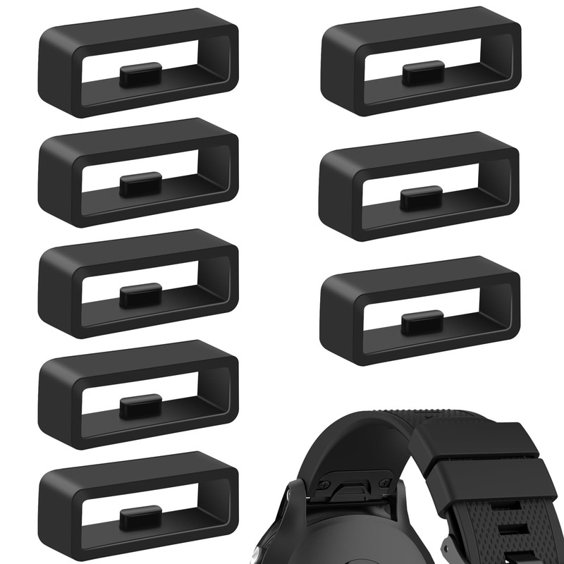 8 Pack Band Keepers for Garmin Instinct 2/Vivoactive 4/Venu 3