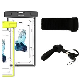 DFV mobile - Case with Armband Protective Beach Underwater Waterproof Bag für MOBICEL K6 (2020) - Black