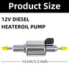 Diesel Heater Oil Fuel Pump, 12V/24V 22ML Quieter Gas Air