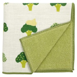 Hamamonyo Washed Towel Handkerchief, Morimori Broccoli, Green