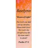 Raelynn "Beam of Light" Keepsake Name Meaning Bookmark with Verse