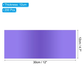 PATIKIL 12 Inch x 4.7 Inch Hot Foil Paper 200 Pcs Toner Reactive Foil Hot Stamping Foil by Laser Printer for Scrapbooking Craft Card Making Album Decoration,Light Purple