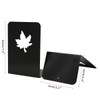 Simple Black Hollow-Out Maple Leaf Pattern Nonskid Art Decorative Metal