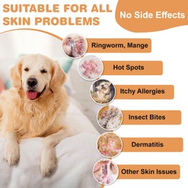 ZOXY Lime Sulfur Cream, Mange Treatment Dogs, Ringworm Treatment for Cats & Dogs, Soothes Itchy, Dry, Inflamed Skin, Promotes Hair Regrowth, Low Odor, No Rinse Needed, 2oz