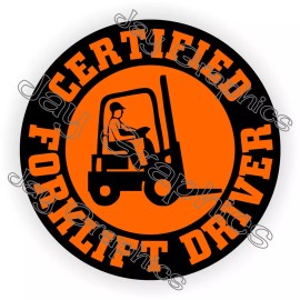 Unbranded/Generic 3pcs Certified Forklift Driver Hard Hat Stickers Decals Fork Lift Operator Truck