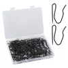 100 Pack Black Metal Curtain Hooks Pin-On Drapery Hooks,Suitable for