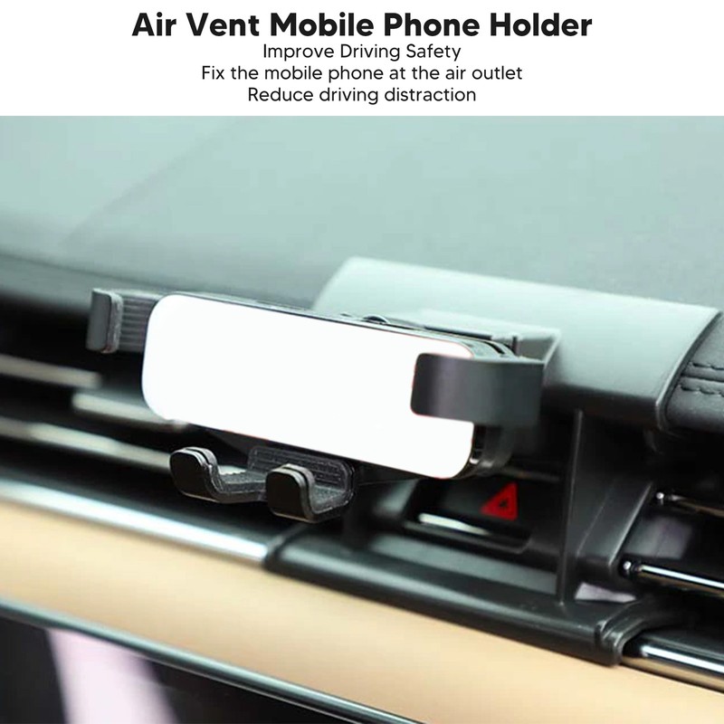 Air Vent Mobile Phone Holder Black High Stability Car Phone