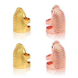 Thimble, Handicraft, Sewing Thimble, Finger Protector, Sewing Tools, 4 Pieces, Adjustable Finger Metal Shield, Anti-Slip, For Sewing, Finger Protection, DIY Sewing Tools, DIY Sewing, DIY Tools,