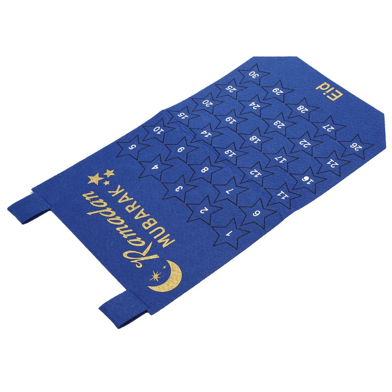 Eid Mubarak Advent Calendar Hanging Fabric Countdown Date Display Ramadan