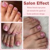 240pc White French Tip Press on Toenails Women Fake Toe