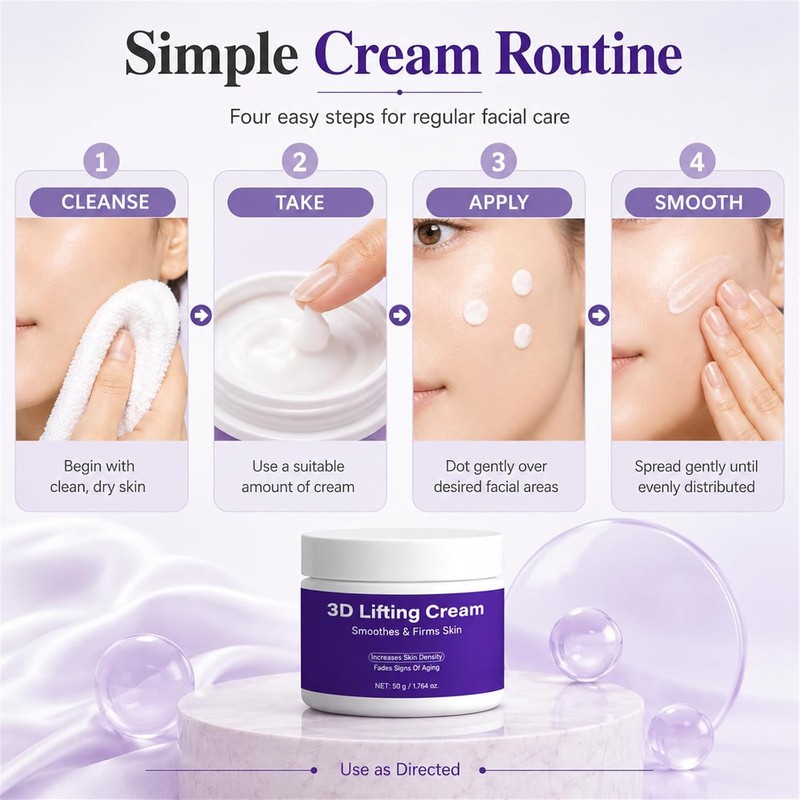 3D Lifting Night Cream, Wake Up to Firmer, Smoother-Looking Skin