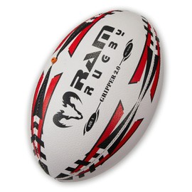 Ram Rugby/Training Rugby Ball – 3D Grip – Absolute Top Rugby Balls. NR. 1 IN ENGLAND, red, 5