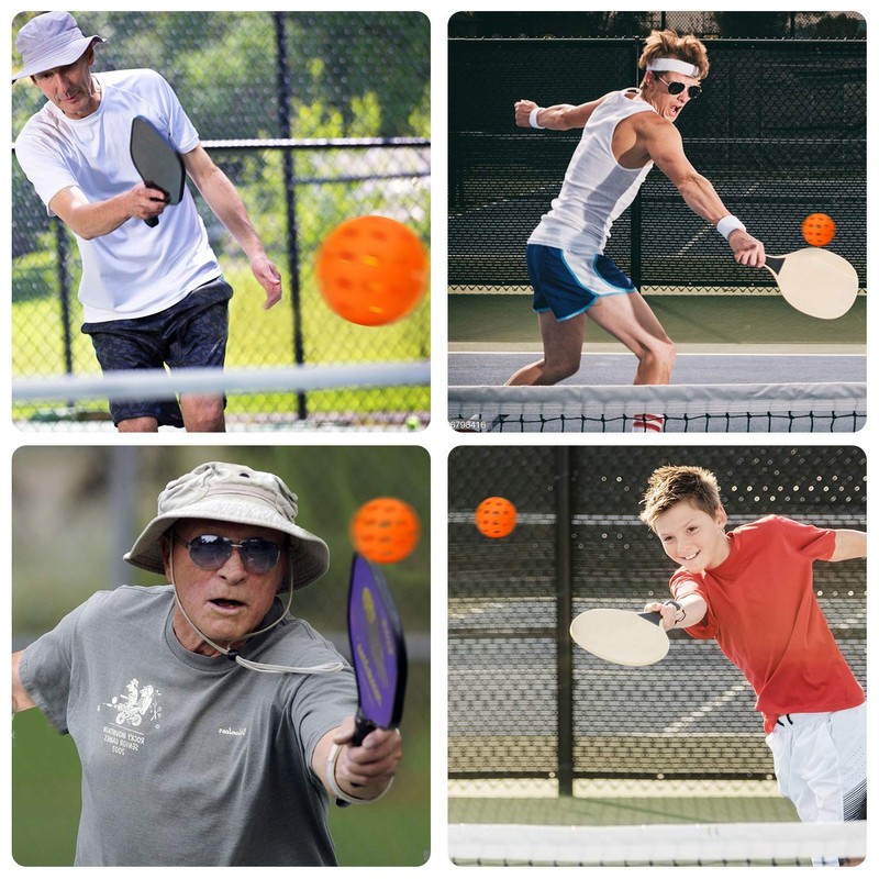 EasyTime アウトドアとインドアピックルボール、特別に最適化されたデザインのピックルボール、フライト軌道は安定し、高い弾力性。 オレンジ