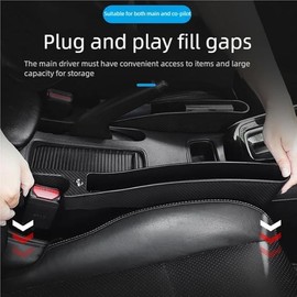 Car seat gap storage box, 2 car front seat storage boxes, front passenger console storage box, used for storing mobile phones, glasses, cards, cosmetics, etc., suitable for sedans, SUVs and trucks