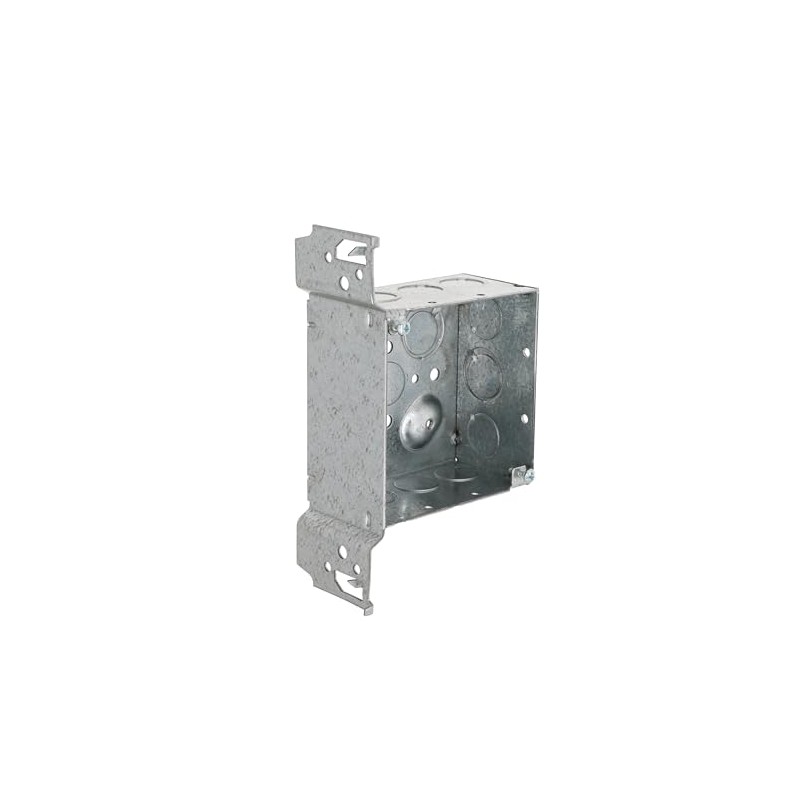 Hubbell-Raco 8235 2-1/8-Inch Deep, 1/2-Inch and 3/4-Inch Side Knockouts, Wood/Metal