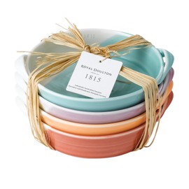 Royal Doulton Bright Mixed Patterns 7.2" Serving Dish Set, Multi-Colored