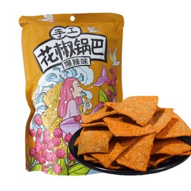 SIJIYUNLI-huajiao guoba 158g/5.57oz Coarse Grain, Internet Famous Snack, Nostalgic Casual Snack, Handmade rice crust (158g/5.57oz, Hot Spicy)