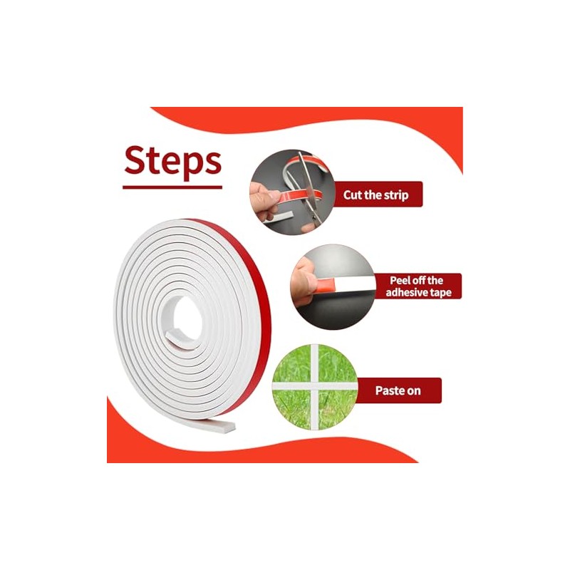 5 Rolls Total 32.8ft Window Grille Inserts Grid Kit Self