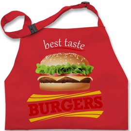 Shirtracer - Children's Apron Children Boys Girls – Carnival & Fancy Dress – Burger Costume, 1 Red