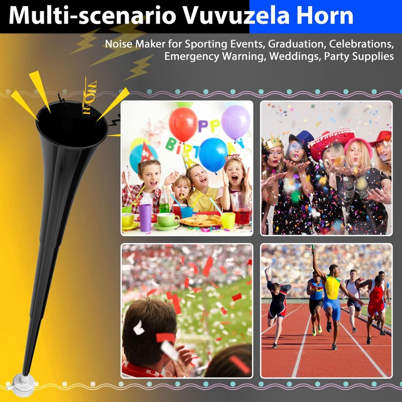 Collapsible Stadium Horn 24 Inch Vuvuzela Plastic Cheering Trumpets Blow