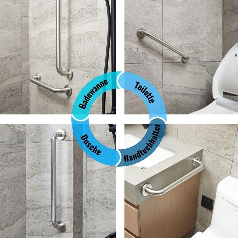 Stahlia Grab Rail Diameter 30 mm Brushed Stainless Steel 350