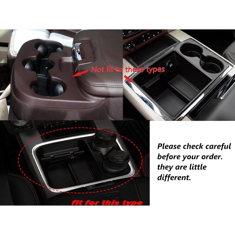 Korlot Carbon Fiber Style Center Console Storage Cup Holder Cover