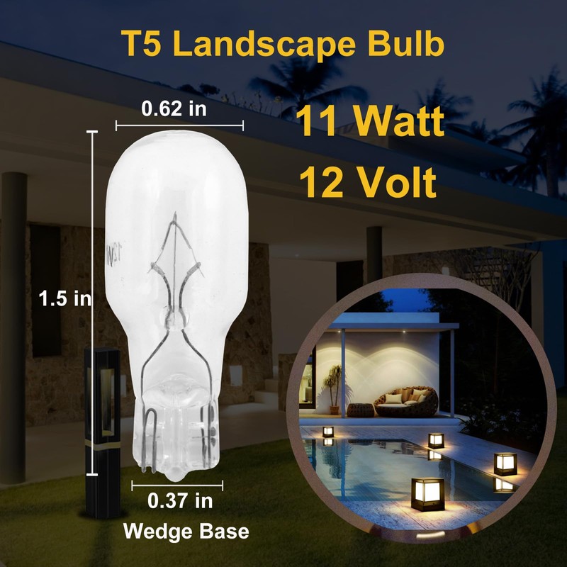 12-Pack 12 Volt 11 Watt Low Voltage T5 Landscape Light