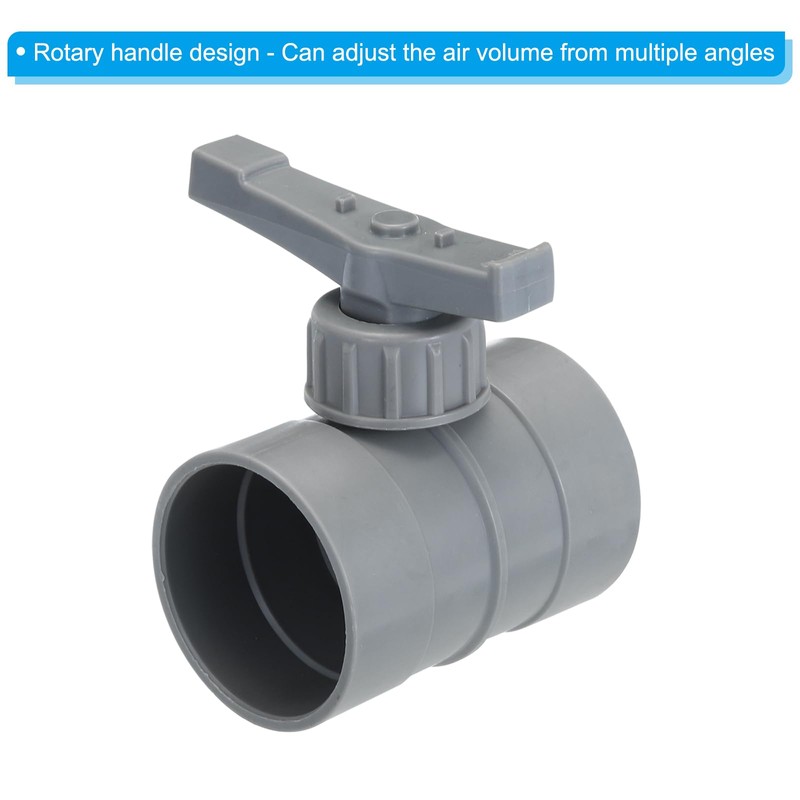 PATIKIL 2" HVAC Duct Manual Volume Damper, PP Adjustment Flame