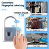 KENRONE Portable USB Charging Fingerprint Lock with Emergency Key, Smart