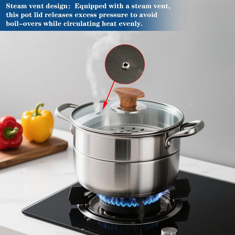 10 Inch Pan Lid, Tempered Replacement Pan Cover, 6,8,9.5,10.5,11,12,12.5 Inch
