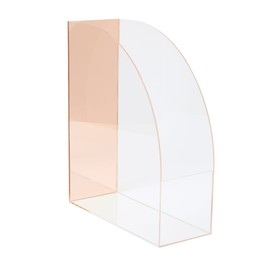 C.R. Gibson Pink Acrylic Mirror Desktop Organizer, 4'' x 12'' x 10''