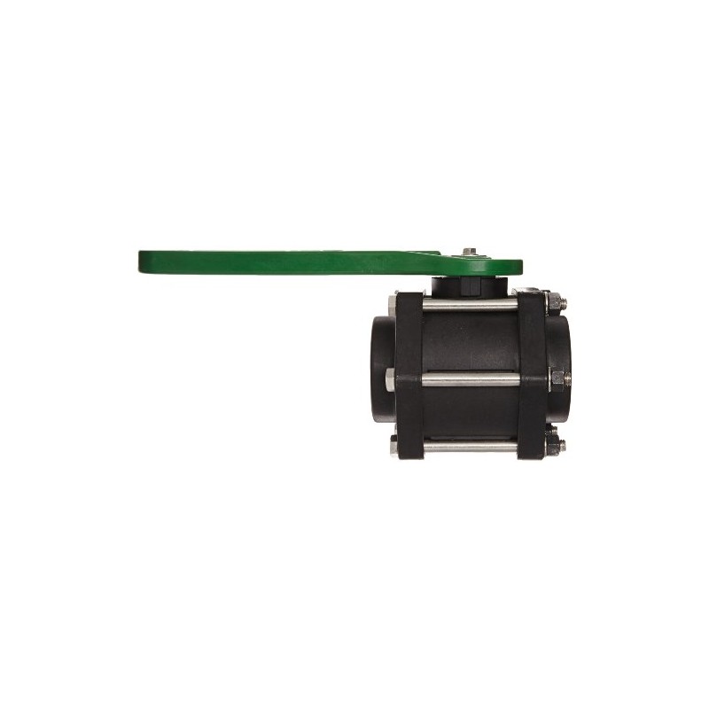 Green Leaf V200FP Polypropylene Bolted Ball Valve, Full Port, 2"