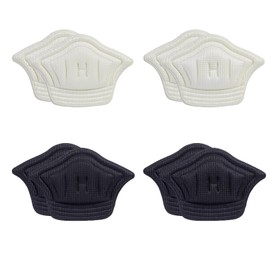 TRkin Anti-Abrasive Heel Pads 4 Pairs 8 Piece Set Shoe Heel Protection Pads Free Cut Size Adjustment Cushioning Anti-slip Slip Slip Prevention Suitable for Men and Women (Black x 2 x 2 Anz)
