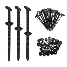 150Pcs Upgrade Nylon Universal Cable Tie Buckles -UV Resistant Zip Ties Clips with Multifunctional Snap Fit, Heavy Duty & Self-Locking,for Car Repair, Plastic Rivet Zipper Fastener,Auto Trim