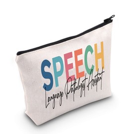 POFULL SLPA Gift Speech Language Pathologist Assistant Cosmetic Bag Speech Pathology Gift (SLPA Bag)