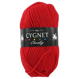 Cygnet Chunky Red Yarn - 100g